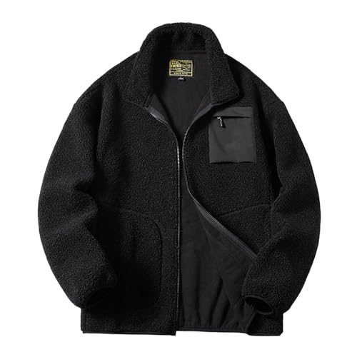 Amazon.com: Men's Oversized Fuzzy Jacket Zip-Up Long Sleeve Cozy